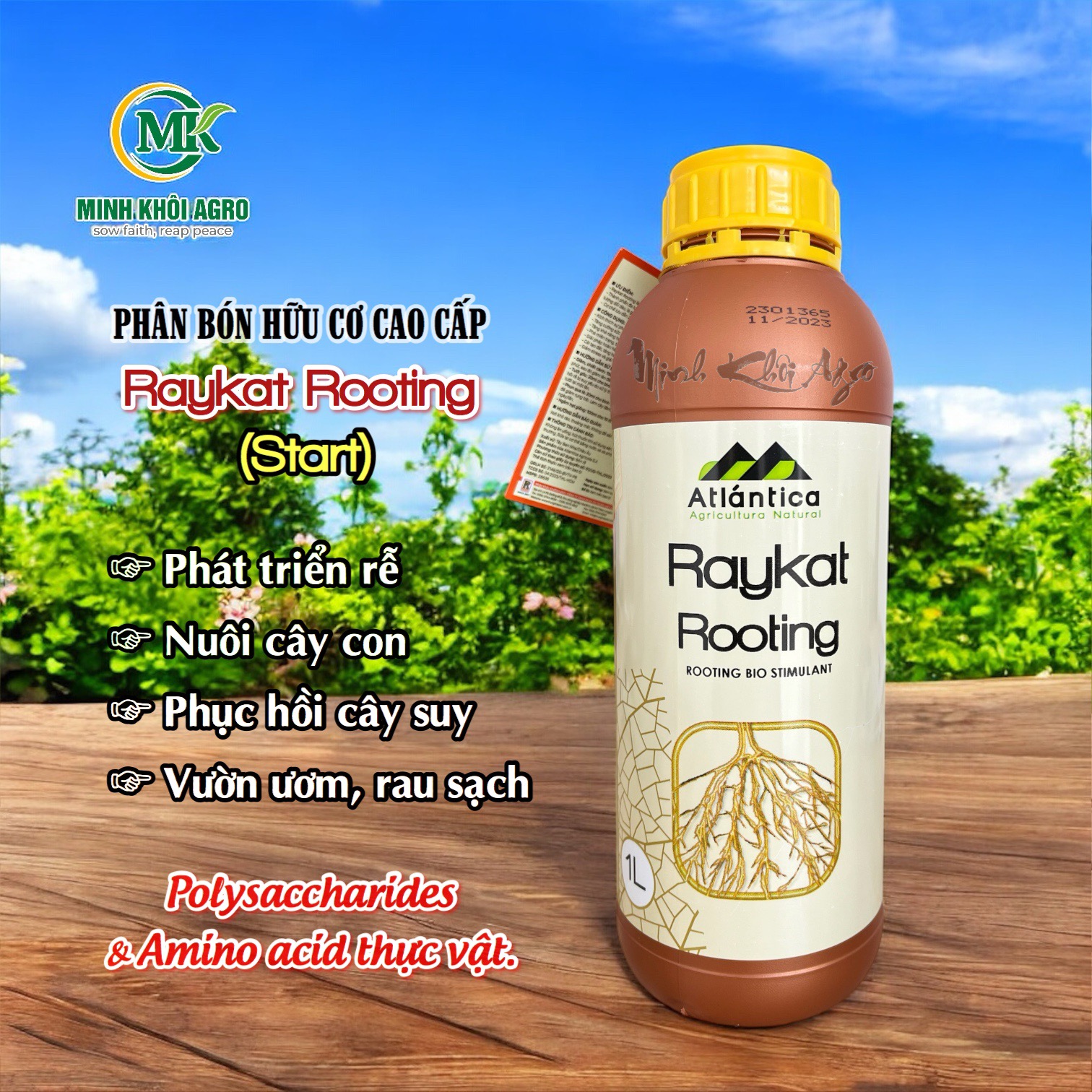 Phân bón sinh học hữu cơ Raykat Rooting (Raykat Start) - Tây Ban Nha